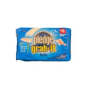 Pledge Grab It Refills 10 Dry Disposable Cloths Unscented Sealed Dusting New